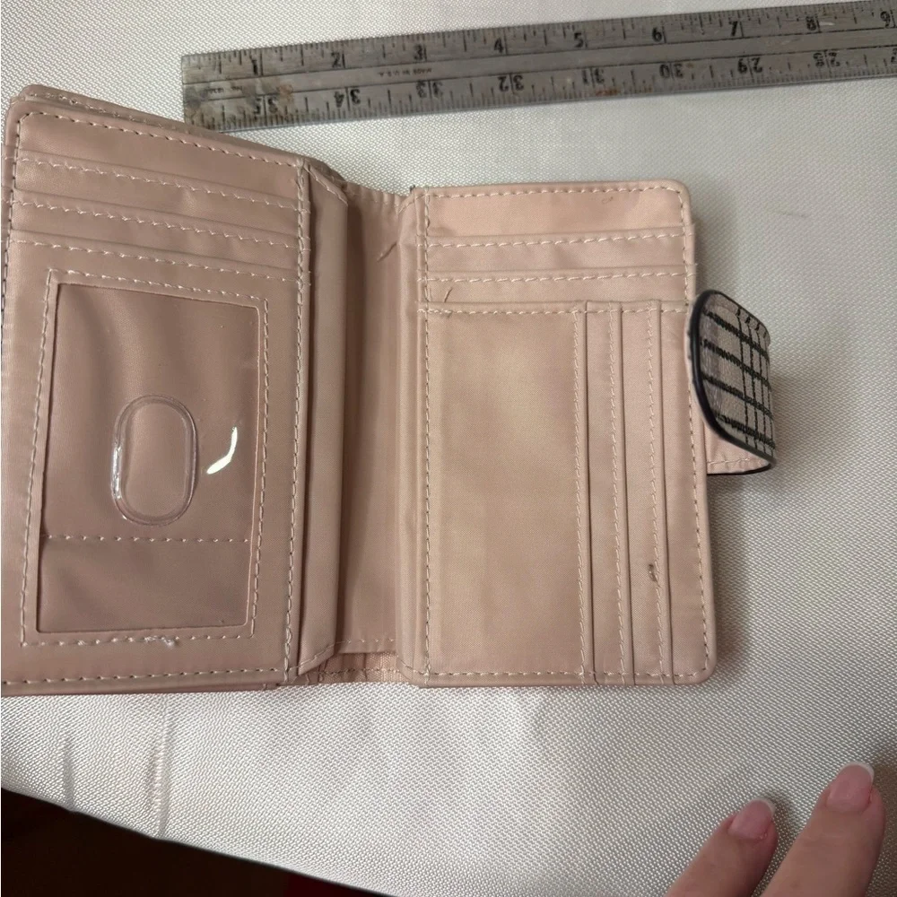 Plaid Wallet in Black, Pink, and Gray NWOT